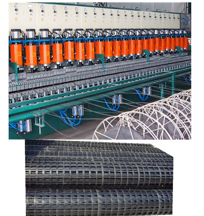 钢塑土工格栅生产线设备|钢塑格栅价格|钢塑格栅生产线图片